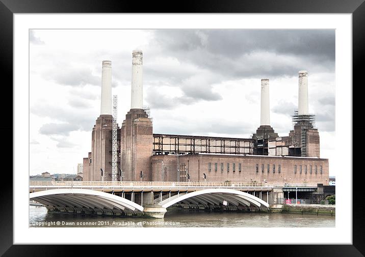 Battersea Power Station Framed Mounted Print by Dawn O'Connor