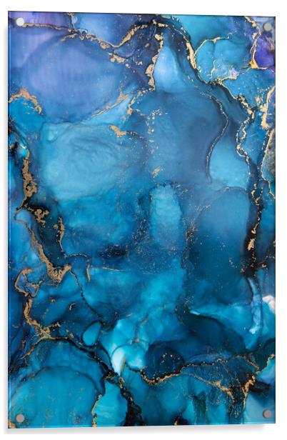 Blue Waves Acrylic by Steffen Gierok-Latniak