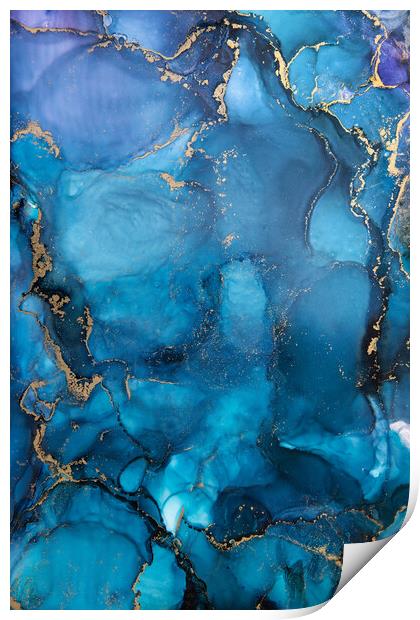 Blue Waves Print by Steffen Gierok-Latniak