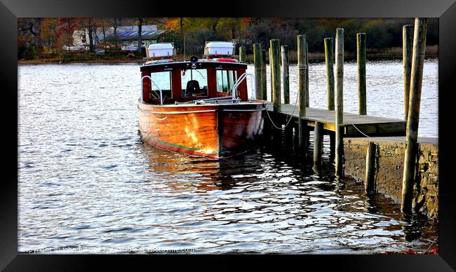 Water Taxi, Derwent water, Cumbria. Framed Print by john hill