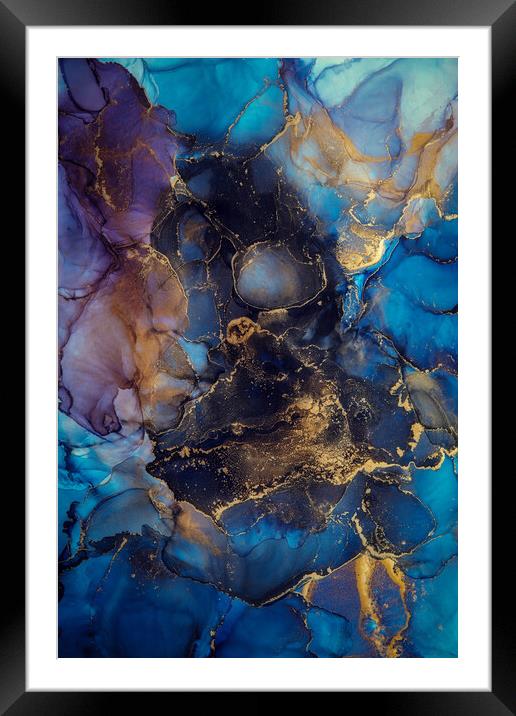 Blue Marble Framed Mounted Print by Steffen Gierok-Latniak