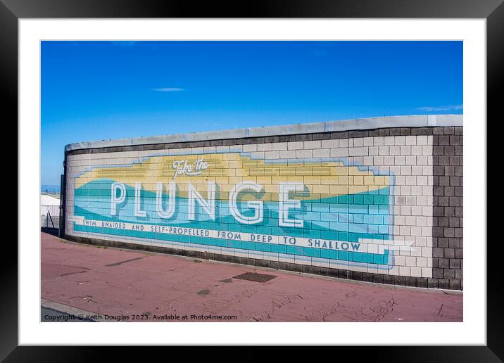 Take the Plunge Framed Mounted Print by Keith Douglas