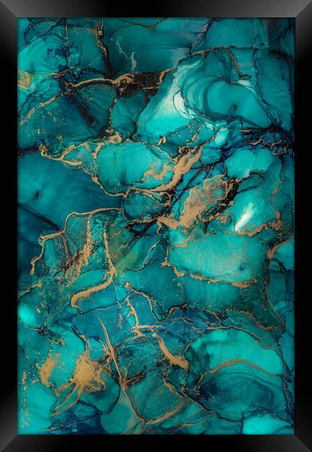 Turquoise Framed Print by Steffen Gierok-Latniak