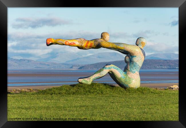 Venus and Cupid Statue, Morecambe Framed Print by Keith Douglas