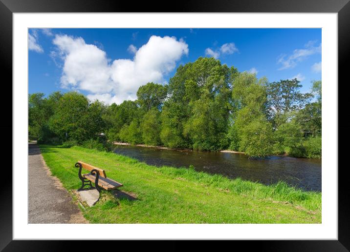 River Wharfe Ilkley Framed Mounted Print by Alison Chambers