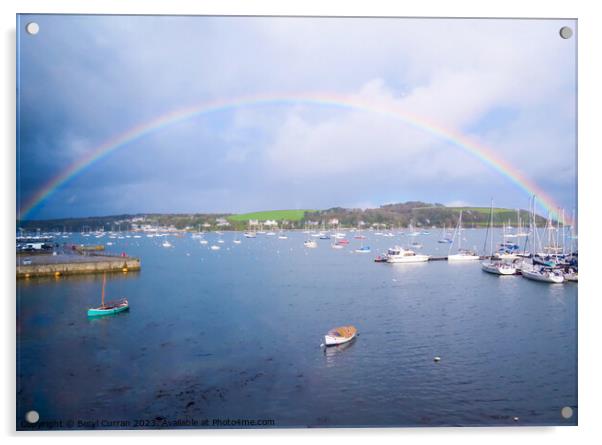 Rainbow Over Falmouth  Acrylic by Beryl Curran