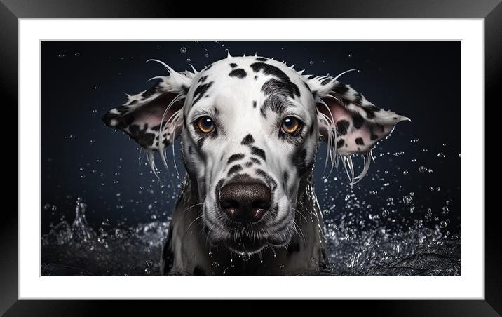 Dalmatian Framed Mounted Print by K9 Art