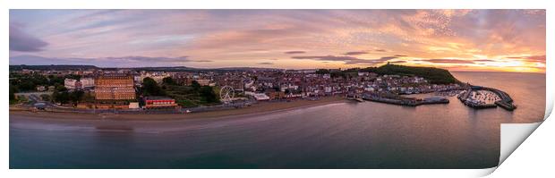 Scarborough South Bay Sunrise Print by Apollo Aerial Photography