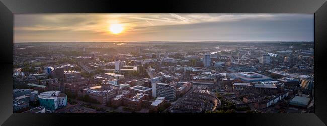 Newcastle City Skyline Framed Print by Apollo Aerial Photography