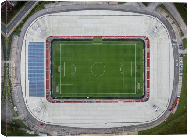 Doncaster Rovers FC Canvas Print by Apollo Aerial Photography