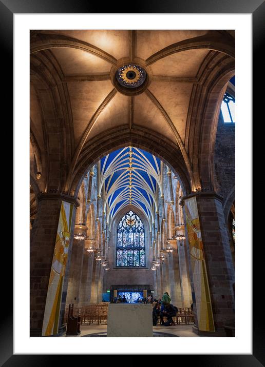 Saint Giles Cathedral Interior In Edinburgh Framed Mounted Print by Artur Bogacki