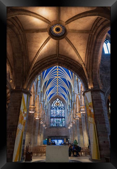 Saint Giles Cathedral Interior In Edinburgh Framed Print by Artur Bogacki
