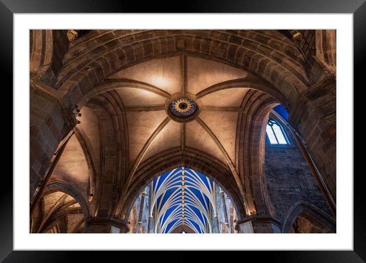 Rib and Tierceron Vault in St Giles Cathedral, Edinburgh Framed Mounted Print by Artur Bogacki