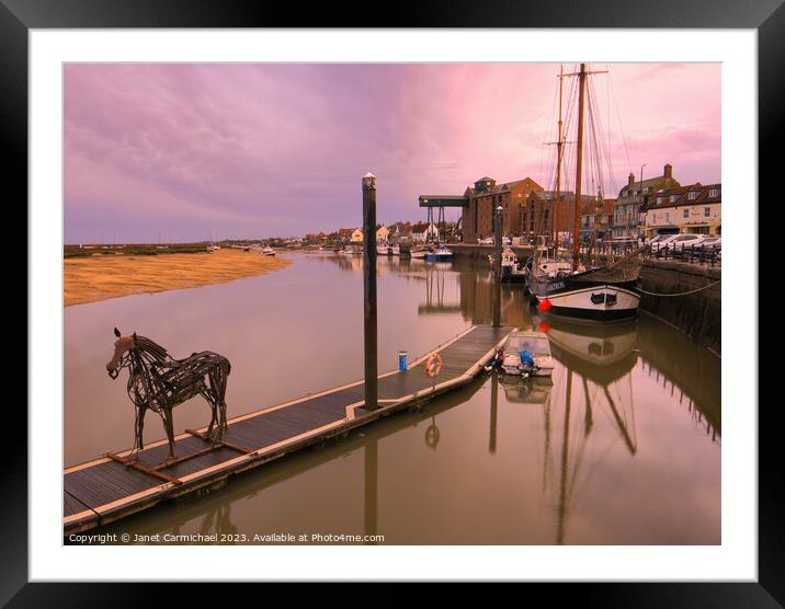 The Lifeboat Horse of Wells Next the Sea Framed Mounted Print by Janet Carmichael
