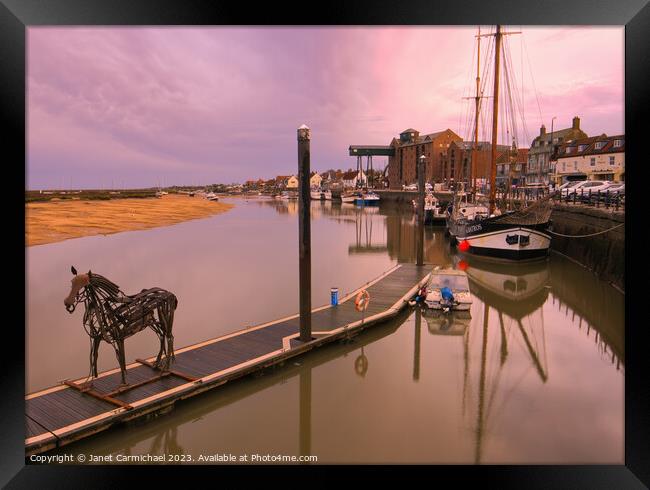 The Lifeboat Horse of Wells Next the Sea Framed Print by Janet Carmichael