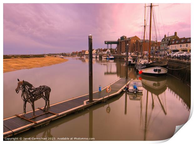 The Lifeboat Horse of Wells Next the Sea Print by Janet Carmichael