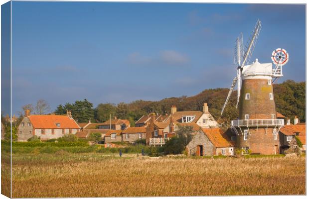 Cley-next-the-Sea village and windmill. Canvas Print by Bill Allsopp