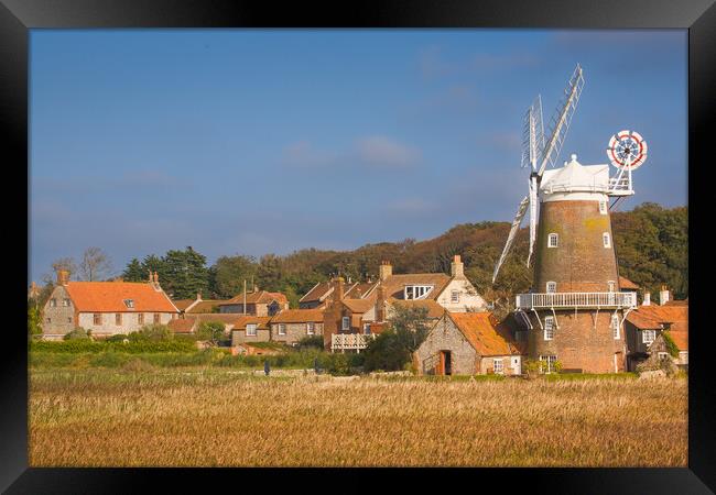 Cley-next-the-Sea village and windmill. Framed Print by Bill Allsopp