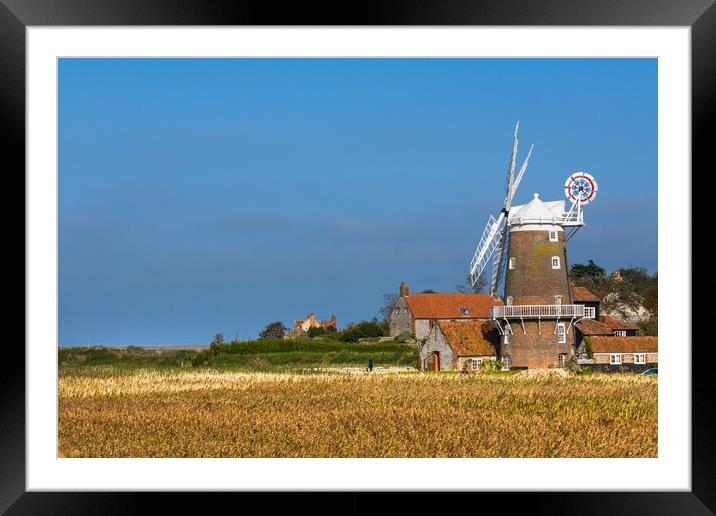 Cley Mill and marshes. Framed Mounted Print by Bill Allsopp