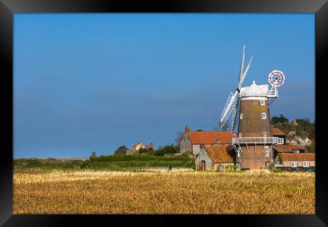 Cley Mill and marshes. Framed Print by Bill Allsopp