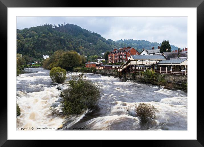llangollen in Wales Framed Mounted Print by Clive Wells