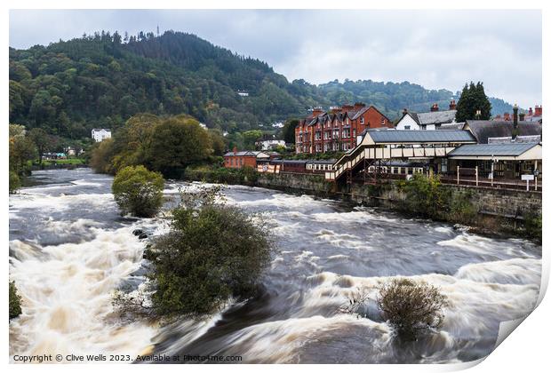 llangollen in Wales Print by Clive Wells