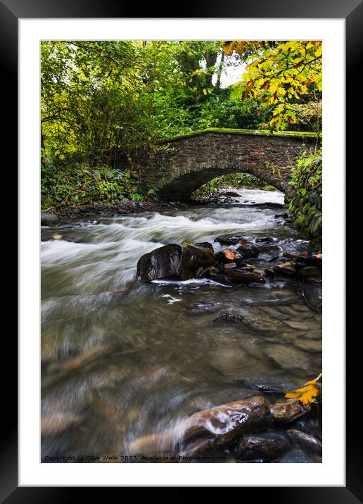 Water under the bridge Framed Mounted Print by Clive Wells