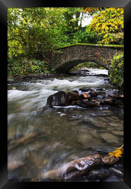 Water under the bridge Framed Print by Clive Wells