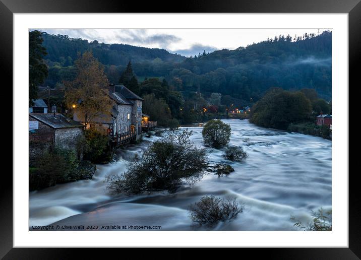 Milky water at Llangollen Framed Mounted Print by Clive Wells
