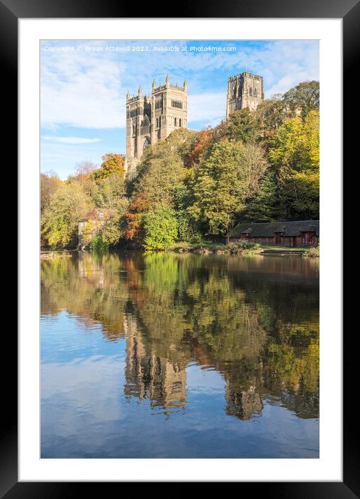 Durham cathedral in autumn Framed Mounted Print by Bryan Attewell