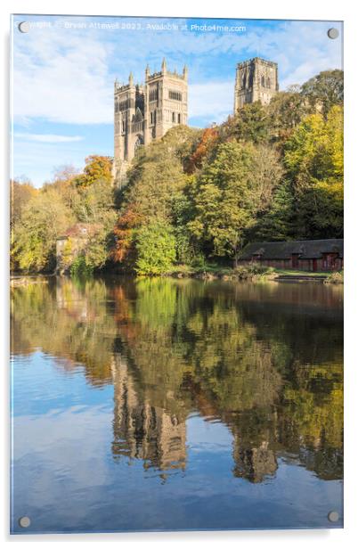 Durham cathedral in autumn Acrylic by Bryan Attewell