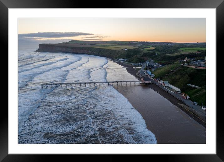 Saltburn Sunrise Framed Mounted Print by Apollo Aerial Photography
