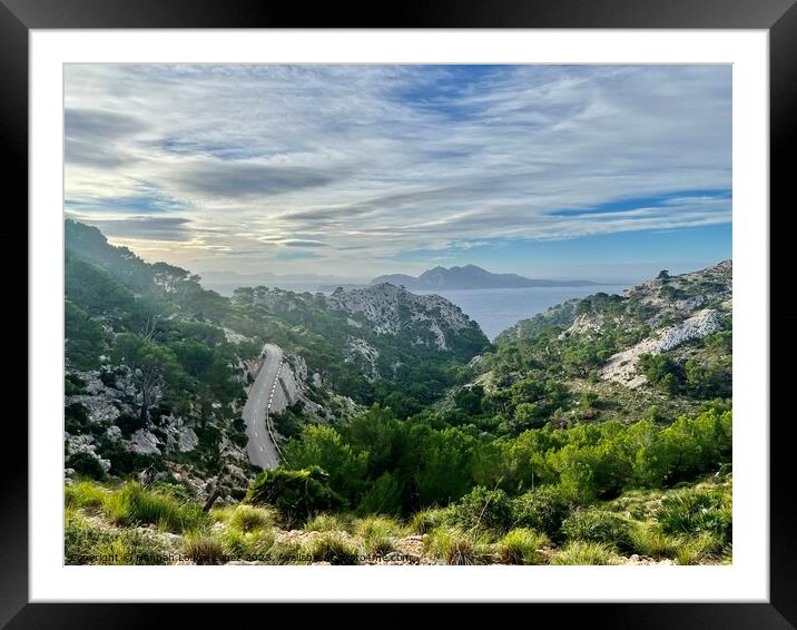 Road to Formentor Framed Mounted Print by Hannah Louise López
