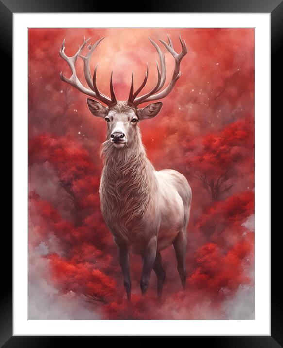 Majestic Stag Framed Mounted Print by Picture Wizard