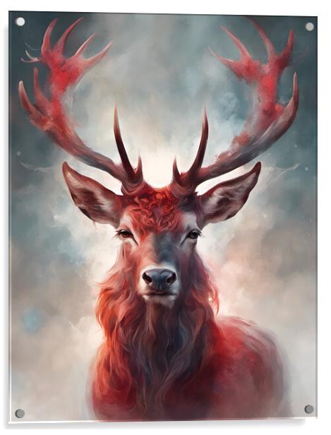 Majestic Red Stag Acrylic by Picture Wizard