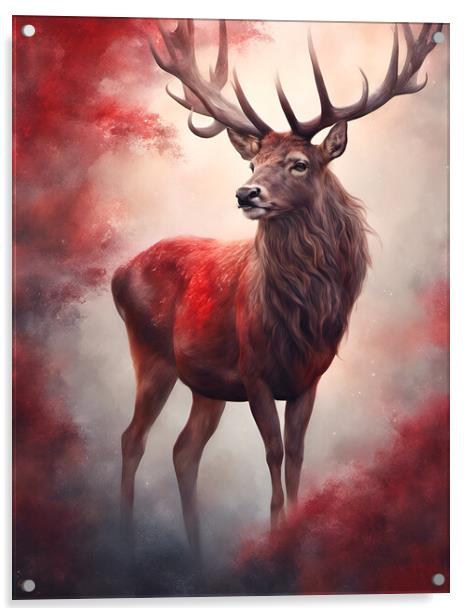 Majestic Red Stag Acrylic by Picture Wizard