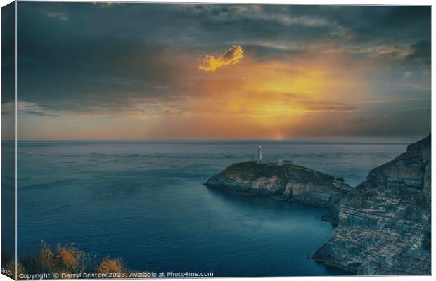 South Stack Lighthouse Canvas Print by Darryl Bristow