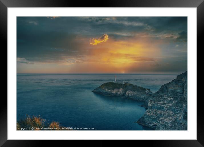 South Stack Lighthouse Framed Mounted Print by Darryl Bristow