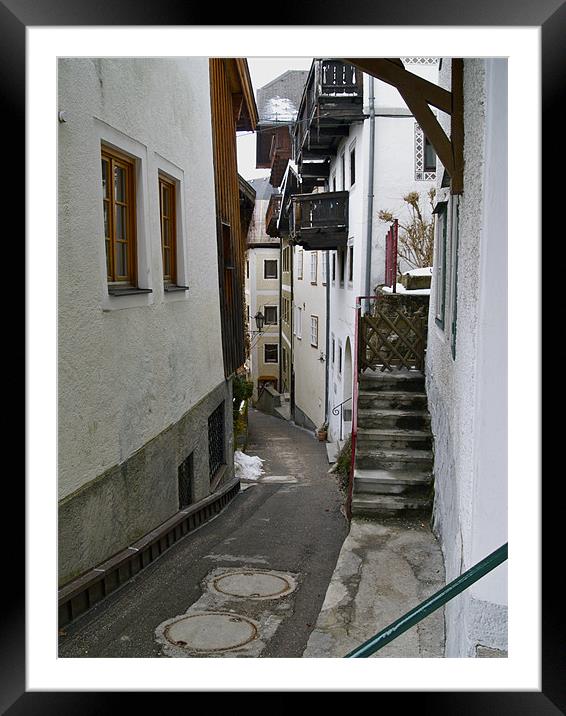 NARROW STREET OF St.WOLFGANG Framed Mounted Print by radoslav rundic