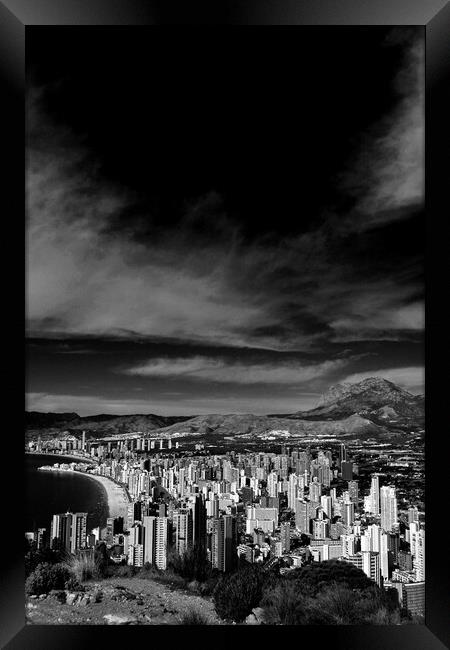 Benidorm Skyline Cityscape Costa Blanca Spain Framed Print by Andy Evans Photos