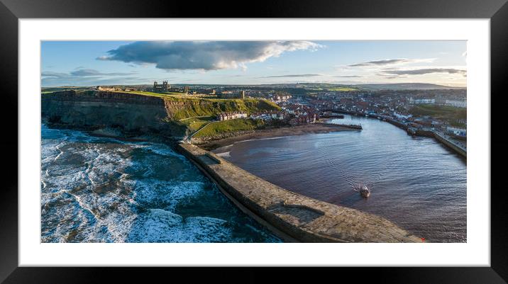 Whitby Panorama Framed Mounted Print by Apollo Aerial Photography