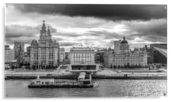 Three Graces Liverpool Acrylic by Apollo Aerial Photography