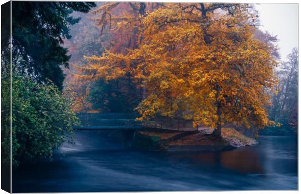 Autumnal Ness Islands in the fog Canvas Print by John Frid