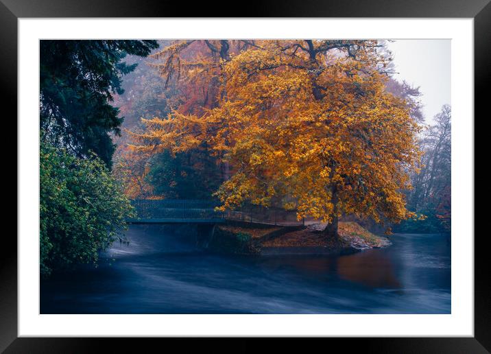 Autumnal Ness Islands in the fog Framed Mounted Print by John Frid