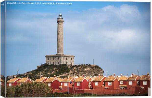 Cabo de Palos lighthouse, near Murcia, Spain Canvas Print by Gary Parker