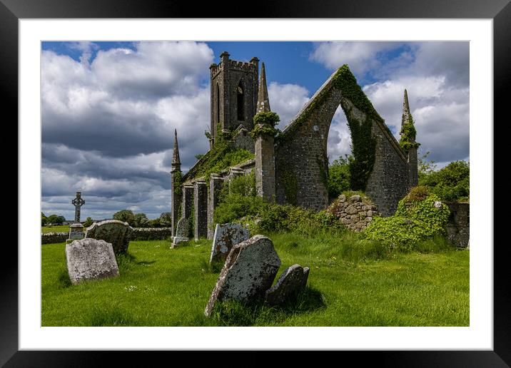 Ballynafagh Church Ruin Framed Mounted Print by Thomas Schaeffer