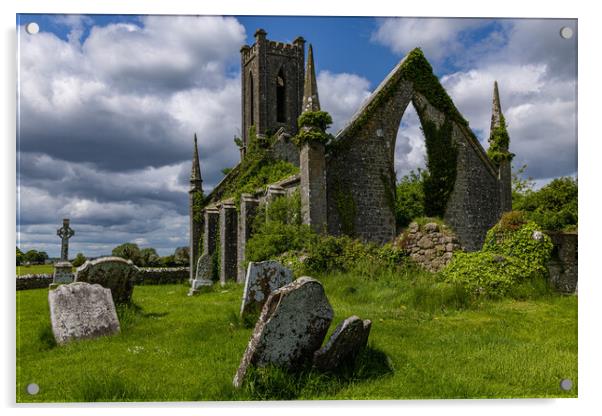 Ballynafagh Church Ruin Acrylic by Thomas Schaeffer