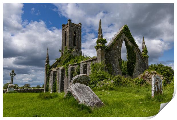 Ballynafagh Church Ruin Print by Thomas Schaeffer