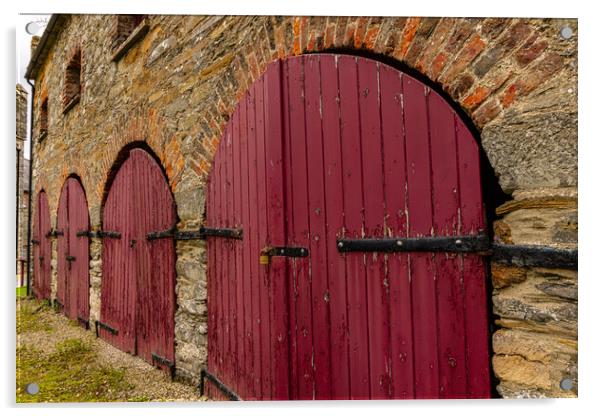 Red Barndoor Acrylic by Thomas Schaeffer