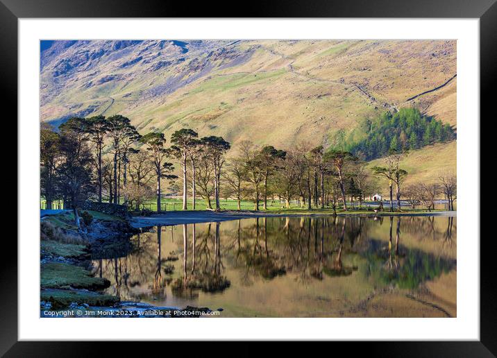 Buttermere Reflections Framed Mounted Print by Jim Monk